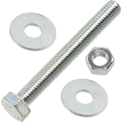 AERZETIX Kit ensemble de 25 boulons M5x40 mm à tête hexagonale + 50 rondelles larges M5x15 mm + 25 écrous hexagonaux M5 pour bricolage et fixation légère en acier - Publicité AERZETIX Kit ensemble de 25 boulons M5x40 mm à tête hexagonale + 50 rondelles larges M5x15 mm + 25 écrous hexagonaux M5 pour bricolage et fixation légère en acier - Publicité