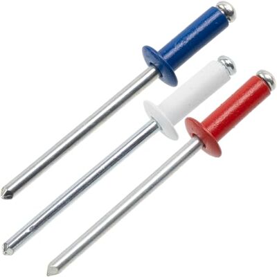 AERZETIX Lot de 48 Rivets aveugles Ø4x12 mm à tête plate, RAL 3000 rouge feu, RAL 9010 blanc, RAL 5010 bleu en aluminium/acier pour assemblage esthétique et fixation rapide - Publicité AERZETIX Lot de 48 Rivets aveugles Ø4x12 mm à tête plate, RAL 3000 rouge feu, RAL 9010 blanc, RAL 5010 bleu en aluminium/acier pour assemblage esthétique et fixation rapide - Publicité