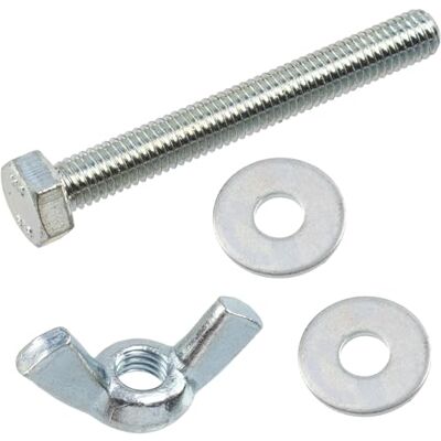 AERZETIX Kit ensemble de 25 écrous papillons à oreilles M5 + 50 rondelles plates larges pour vis M5 + 25 boulons M5x40 mm à tête hexagonale en acier - Publicité AERZETIX Kit ensemble de 25 écrous papillons à oreilles M5 + 50 rondelles plates larges pour vis M5 + 25 boulons M5x40 mm à tête hexagonale en acier - Publicité