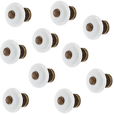 Gedotec Boutons de Porte Meuble Poignée en Laiton et Porcelaine Blanche Bouton de Meuble, Armoire, Placard et Tiroir Design Vintage avec Vis M4 x 25 mm Diamètre 30 mm – Lot 10 Pièces - Publicité Gedotec Boutons de Porte Meuble Poignée en Laiton et Porcelaine Blanche Bouton de Meuble, Armoire, Placard et Tiroir Design Vintage avec Vis M4 x 25 mm Diamètre 30 mm – Lot 10 Pièces - Publicité