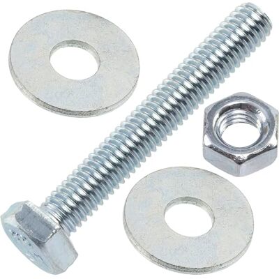 AERZETIX Kit ensemble de 25 boulons M6x40 mm à tête hexagonale + 50 rondelles larges M6x18 mm + 25 écrous hexagonaux M6 pour bricolage et fixation légère en acier - Publicité AERZETIX Kit ensemble de 25 boulons M6x40 mm à tête hexagonale + 50 rondelles larges M6x18 mm + 25 écrous hexagonaux M6 pour bricolage et fixation légère en acier - Publicité