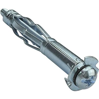 AERZETIX C49946 Lot de 25 Cheville d'Expansion Ø10x65mm en Acier Zingué Argent pour Plaques de Plâtre Corps Creux avec Vis M5x72mm Fixation en Cloison Sèche - Publicité AERZETIX C49946 Lot de 25 Cheville d'Expansion Ø10x65mm en Acier Zingué Argent pour Plaques de Plâtre Corps Creux avec Vis M5x72mm Fixation en Cloison Sèche - Publicité