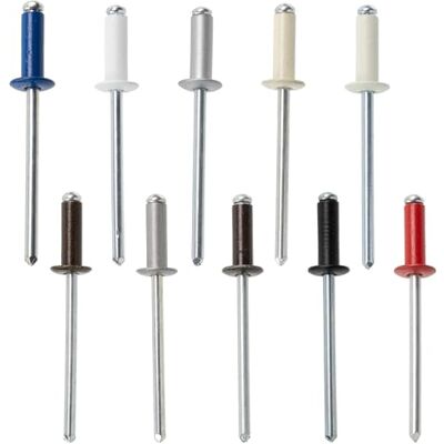 AERZETIX Lot de 50 Rivets aveugles Ø4x12 mm à tête plate, 10 couleurs assorties en aluminium/acier pour assemblage esthétique et fixation rapide - Publicité AERZETIX Lot de 50 Rivets aveugles Ø4x12 mm à tête plate, 10 couleurs assorties en aluminium/acier pour assemblage esthétique et fixation rapide - Publicité