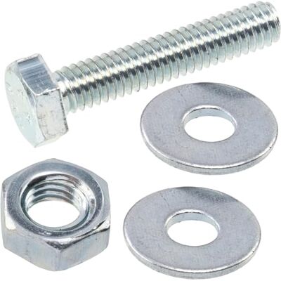 AERZETIX Kit ensemble de 25 boulons M4x20 mm à tête hexagonale + 50 rondelles larges M4x12 mm + 25 écrous hexagonaux M4 pour bricolage et fixation légère en acier - Publicité AERZETIX Kit ensemble de 25 boulons M4x20 mm à tête hexagonale + 50 rondelles larges M4x12 mm + 25 écrous hexagonaux M4 pour bricolage et fixation légère en acier - Publicité