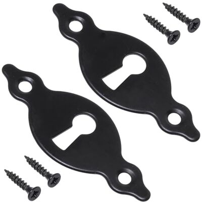 AERZETIX C73735 Paire de 2 rosettes plaques 67x27x2 mm pour serrure de porte à clé ordinaire montage horizontale cache trou de clé en métal couleur noir mat rosace ferrure cylindre - Publicité AERZETIX C73735 Paire de 2 rosettes plaques 67x27x2 mm pour serrure de porte à clé ordinaire montage horizontale cache trou de clé en métal couleur noir mat rosace ferrure cylindre - Publicité