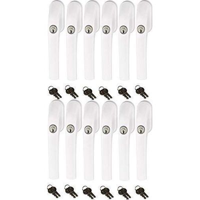 ABUS FG300 Lot de 12 poignées de fenêtre verrouillables avec 24 clés identiques Blanc - Publicité ABUS FG300 Lot de 12 poignées de fenêtre verrouillables avec 24 clés identiques Blanc - Publicité