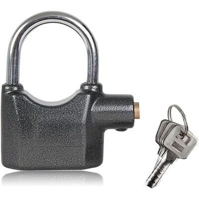 FISHTEC - Cadenas à alarme - 120 dB - 3 clés incluses - Publicité FISHTEC - Cadenas à alarme - 120 dB - 3 clés incluses - Publicité