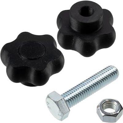 AERZETIX Kit de 4 boutons molettes poignées de serrage M12 en forme d'étoile en plastique noir + 2 vis M12x50 mm à 6 pans et 2 écrous M12 hexagonaux plage de serrage maximale 6 mm - Publicité AERZETIX Kit de 4 boutons molettes poignées de serrage M12 en forme d'étoile en plastique noir + 2 vis M12x50 mm à 6 pans et 2 écrous M12 hexagonaux plage de serrage maximale 6 mm - Publicité