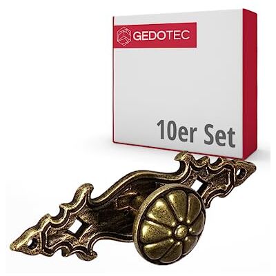 Gedotec Poignée de meuble en laiton antique brun Bouton de meuble en métal vintage BAAL Bouton d'armoire avec rosace en style campagnard Bouton rond Ø 25 mm - Publicité Gedotec Poignée de meuble en laiton antique brun Bouton de meuble en métal vintage BAAL Bouton d'armoire avec rosace en style campagnard Bouton rond Ø 25 mm - Publicité