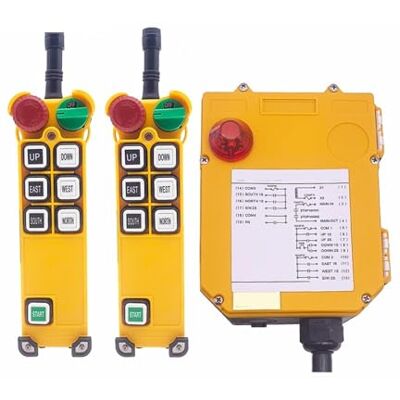 DIKAMAN Télécommande de grue, F24-6D 6 boutons industriel sans fil grue Radio télécommande Double vitesse commutateurs palan pont aérien contrôleur Pour treuil de levage de palan électrique à chaîne(2T1R,AC38 - Publicité DIKAMAN Télécommande de grue, F24-6D 6 boutons industriel sans fil grue Radio télécommande Double vitesse commutateurs palan pont aérien contrôleur Pour treuil de levage de palan électrique à chaîne(2T1R,AC38 - Publicité