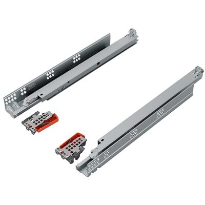 Blum sortie totale Tandem 450 mm I coulisse à profil sous le tiroir invisible I sortie de tiroir Soft-close avec amortissement otion I sortie pour meuble de cuisine I système coulisses 1 paire - Publicité Blum sortie totale Tandem 450 mm I coulisse à profil sous le tiroir invisible I sortie de tiroir Soft-close avec amortissement otion I sortie pour meuble de cuisine I système coulisses 1 paire - Publicité