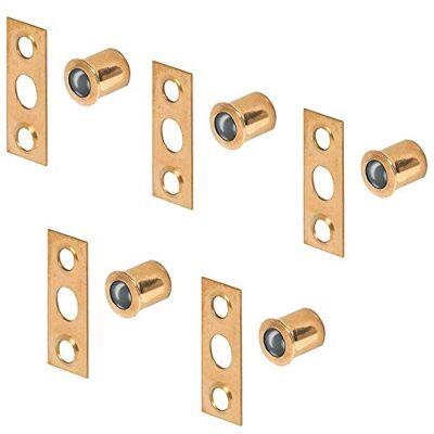 Gedotec 5x Loqueteau à Bille Loquet de Porte Serrure de Porte à Pressage Acier Revêtement Laiton avec Contre-Plaque Laiton Poli, Ø 12.5 mm Tiefe 12 mm - Publicité Gedotec 5x Loqueteau à Bille Loquet de Porte Serrure de Porte à Pressage Acier Revêtement Laiton avec Contre-Plaque Laiton Poli, Ø 12.5 mm Tiefe 12 mm - Publicité