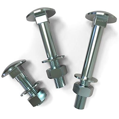 AUPROTEC Boulons tête ronde collet carré M5-M12 Vis TRCC avec Écrou et Rondelle en acier galvanisé choix: 20 x M5x40 - Publicité AUPROTEC Boulons tête ronde collet carré M5-M12 Vis TRCC avec Écrou et Rondelle en acier galvanisé choix: 20 x M5x40 - Publicité