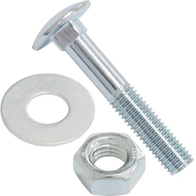 AERZETIX Ensemble de 10 boulons carrossiers M10x60mm / rondelles et écrous M10 / en acier zingué/pour fixation et assemblage - Publicité AERZETIX Ensemble de 10 boulons carrossiers M10x60mm / rondelles et écrous M10 / en acier zingué/pour fixation et assemblage - Publicité
