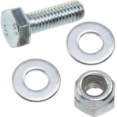 AERZETIX Kit de 25 boulons M4x12 mm à tête hexagonale + 50 rondelles + 25 écrous autobloquants hexagonaux M4 pour assemblage bricolage et fixation légère en acier - Publicité AERZETIX Kit de 25 boulons M4x12 mm à tête hexagonale + 50 rondelles + 25 écrous autobloquants hexagonaux M4 pour assemblage bricolage et fixation légère en acier - Publicité