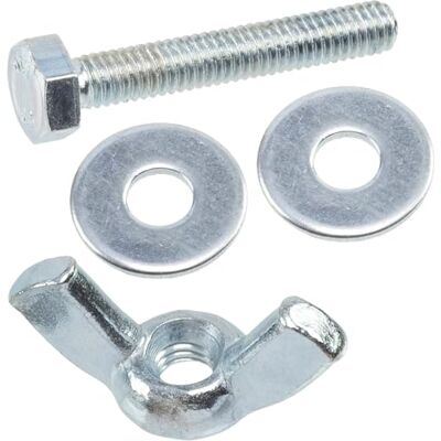 AERZETIX Kit ensemble de 25 écrous papillons à oreilles M4 + 50 rondelles plates larges pour vis M4 + 25 boulons M4x25 mm à tête hexagonale en acier - Publicité AERZETIX Kit ensemble de 25 écrous papillons à oreilles M4 + 50 rondelles plates larges pour vis M4 + 25 boulons M4x25 mm à tête hexagonale en acier - Publicité