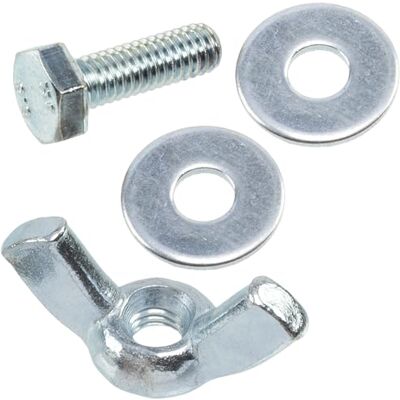 AERZETIX Kit ensemble de 25 écrous papillons à oreilles M4 + 50 rondelles plates larges pour vis M4 + 25 boulons M4x12 mm à tête hexagonale en acier - Publicité AERZETIX Kit ensemble de 25 écrous papillons à oreilles M4 + 50 rondelles plates larges pour vis M4 + 25 boulons M4x12 mm à tête hexagonale en acier - Publicité