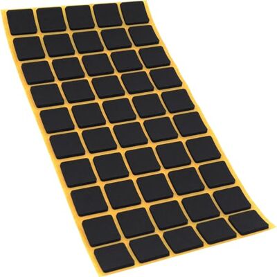 Adsamm ® / 50 x Patins antidérapants Autocollants en Caoutchouc cellulaire EPDM / 20x20 mm/Noir/carré/Patins antidérapants de 2,5 mm d'épaisseur - Publicité Adsamm ® / 50 x Patins antidérapants Autocollants en Caoutchouc cellulaire EPDM / 20x20 mm/Noir/carré/Patins antidérapants de 2,5 mm d'épaisseur - Publicité
