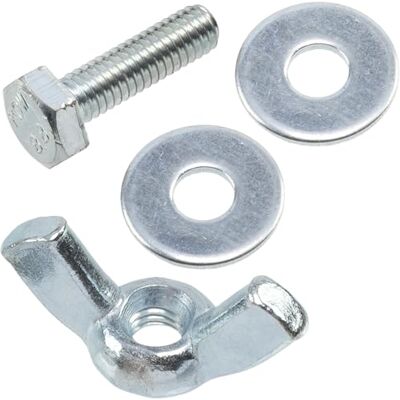 AERZETIX Kit ensemble de 25 écrous papillons à oreilles M4 + 50 rondelles plates larges pour vis M4 + 25 boulons M4x14 mm à tête hexagonale en acier - Publicité AERZETIX Kit ensemble de 25 écrous papillons à oreilles M4 + 50 rondelles plates larges pour vis M4 + 25 boulons M4x14 mm à tête hexagonale en acier - Publicité