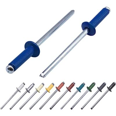 Marcopol Lot de 80 pièces de rivets aveugles peints 4,0 x 14 mm, tête bombée, DIN 7337, rivet en aluminium et mandrin en acier, rivets pop (80, bleu gentiane RAL 5010) - Publicité Marcopol Lot de 80 pièces de rivets aveugles peints 4,0 x 14 mm, tête bombée, DIN 7337, rivet en aluminium et mandrin en acier, rivets pop (80, bleu gentiane RAL 5010) - Publicité