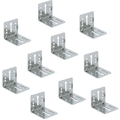 Gedotec Equerre de Fixation pour Assemblage de Meuble Support de Lit en Metal Acier Nickelé 55 x 45 x 50 mm Renfort et Equerres pour Coins de Meubles Vis à Tête Plate de 3,5 mm 10 Pièces - Publicité Gedotec Equerre de Fixation pour Assemblage de Meuble Support de Lit en Metal Acier Nickelé 55 x 45 x 50 mm Renfort et Equerres pour Coins de Meubles Vis à Tête Plate de 3,5 mm 10 Pièces - Publicité