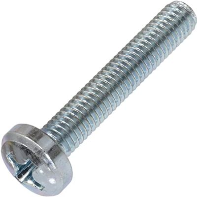 AERZETIX C59920 Lot de 20 Vis métaux à tête cylindrique M6x35 mm à empreinte PH2 boulon d'assemblage DIN 7985 dureté 4.8 en acier au carbone couleur argent - Publicité AERZETIX C59920 Lot de 20 Vis métaux à tête cylindrique M6x35 mm à empreinte PH2 boulon d'assemblage DIN 7985 dureté 4.8 en acier au carbone couleur argent - Publicité