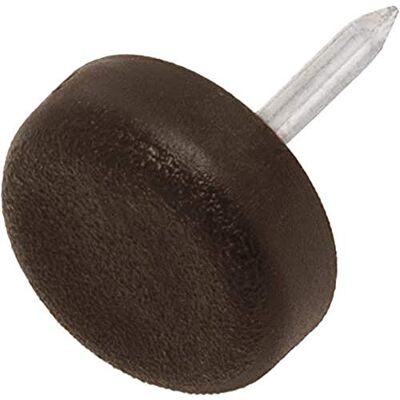 Adsamm ® / 100 x patins glisseurs en plastique avec clou / bruns / Ø 15 mm / rond / pieds glisseurs en plastique à clou pour meubles, de qualité optimale de ® - Publicité Adsamm ® / 100 x patins glisseurs en plastique avec clou / bruns / Ø 15 mm / rond / pieds glisseurs en plastique à clou pour meubles, de qualité optimale de ® - Publicité