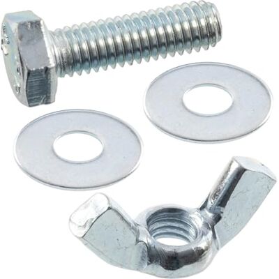 AERZETIX Kit ensemble de 25 écrous papillons à oreilles M6 + 50 rondelles plates larges pour vis M6 + 25 boulons M6x20 mm à tête hexagonale en acier - Publicité AERZETIX Kit ensemble de 25 écrous papillons à oreilles M6 + 50 rondelles plates larges pour vis M6 + 25 boulons M6x20 mm à tête hexagonale en acier - Publicité