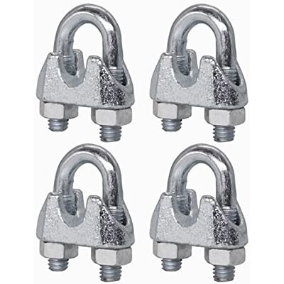 Marcopol Lot de 4 colliers de serrage M10 DIN 741 En acier Pour câble Ø 13 mm Fixation en U 4 pièces M10 pour Ø 13 mm - Publicité Marcopol Lot de 4 colliers de serrage M10 DIN 741 En acier Pour câble Ø 13 mm Fixation en U 4 pièces M10 pour Ø 13 mm - Publicité