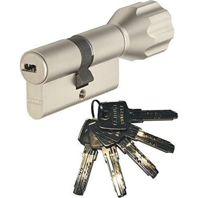 ABUS EC550 Cylindre à bouton livré avec 5 clés Longueur Z30/K30 mm - Publicité ABUS EC550 Cylindre à bouton livré avec 5 clés Longueur Z30/K30 mm - Publicité