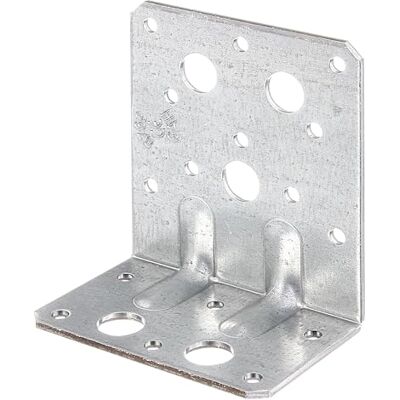 Alberts 859220 Équerre d'assemblage renforcée avec nervure galvanisée Sendzimir 50 x 90 x 80 mm kit de 50 - Publicité Alberts 859220 Équerre d'assemblage renforcée avec nervure galvanisée Sendzimir 50 x 90 x 80 mm kit de 50 - Publicité
