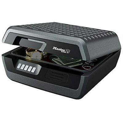 Master Lock Coffre fort anti feu et étanche à code, triple protection vol, incendie et inondation, 10L, 19.3 x 41.9 x 37.5 cm - Publicité Master Lock Coffre fort anti feu et étanche à code, triple protection vol, incendie et inondation, 10L, 19.3 x 41.9 x 37.5 cm - Publicité