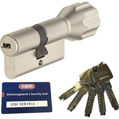 ABUS ec660eck660Cylindre à bouton Cylindre Longueur (A/B) Z30/K35(C = 65mm) avec 5clés, avec carte de sécurité - Publicité ABUS ec660eck660Cylindre à bouton Cylindre Longueur (A/B) Z30/K35(C = 65mm) avec 5clés, avec carte de sécurité - Publicité