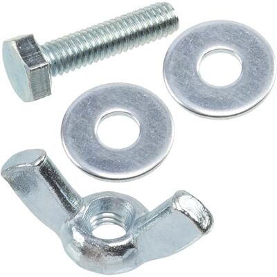 AERZETIX Kit ensemble de 25 écrous papillons à oreilles M4 + 50 rondelles plates larges pour vis M4 + 25 boulons M4x16 mm à tête hexagonale en acier - Publicité AERZETIX Kit ensemble de 25 écrous papillons à oreilles M4 + 50 rondelles plates larges pour vis M4 + 25 boulons M4x16 mm à tête hexagonale en acier - Publicité