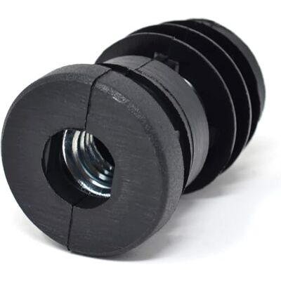 Design61 Lot de 4 bouchons filetés pour tube rond avec écrou métallique intégré Ø 18 mm 1,25 mm filetage intérieur M5 - Publicité Design61 Lot de 4 bouchons filetés pour tube rond avec écrou métallique intégré Ø 18 mm 1,25 mm filetage intérieur M5 - Publicité