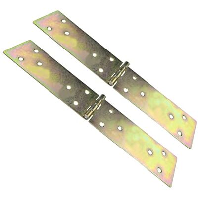 AERZETIX C57923 Lot de 2 charnières universelles rectangulaires 255x45 mm à 12 trous élément de liaison pour menuiserie en acier zingué jaune - Publicité AERZETIX C57923 Lot de 2 charnières universelles rectangulaires 255x45 mm à 12 trous élément de liaison pour menuiserie en acier zingué jaune - Publicité