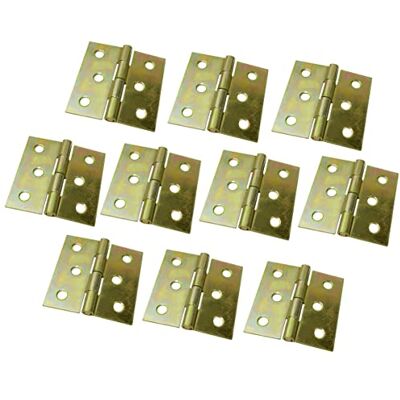 AERZETIX C58717 Lot de 10 charnières universelles 40x40x1 mm à 6 trous ronds pour portes, armoires, meubles, placard, boîte à bijoux, coffre de rangement en acier zingué - Publicité AERZETIX C58717 Lot de 10 charnières universelles 40x40x1 mm à 6 trous ronds pour portes, armoires, meubles, placard, boîte à bijoux, coffre de rangement en acier zingué - Publicité