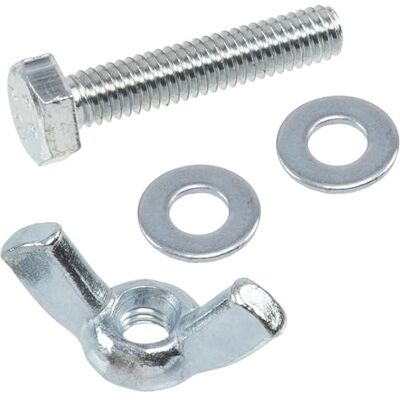 AERZETIX Kit ensemble de 25 écrous papillons à oreilles M4 + 50 rondelles plates + 25 boulons M4x20 mm à tête hexagonale en acier - Publicité AERZETIX Kit ensemble de 25 écrous papillons à oreilles M4 + 50 rondelles plates + 25 boulons M4x20 mm à tête hexagonale en acier - Publicité