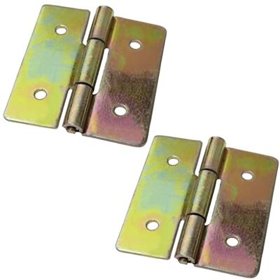 AERZETIX C58713 Lot de 2 petites-charnières 20x17x0.5 mm pour porte de boîte à bijoux, petit coffret, boîte à outils, boîte aux lettres en acier zingué - Publicité AERZETIX C58713 Lot de 2 petites-charnières 20x17x0.5 mm pour porte de boîte à bijoux, petit coffret, boîte à outils, boîte aux lettres en acier zingué - Publicité