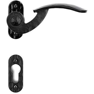 Gedotec Poignee de Porte TILLY-R 1 Poignée à béquille Noire Fer Forgé Industriel DIN-NORM Ferrure de porte antique Garniture de portes de chambre et jardin PZ Cylindre Profilé - Publicité Gedotec Poignee de Porte TILLY-R 1 Poignée à béquille Noire Fer Forgé Industriel DIN-NORM Ferrure de porte antique Garniture de portes de chambre et jardin PZ Cylindre Profilé - Publicité
