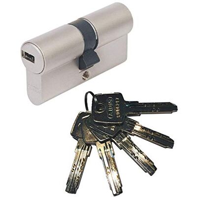 ABUS EC550 Double cylindre de porte avec 5 clés 40/45 mm - Publicité ABUS EC550 Double cylindre de porte avec 5 clés 40/45 mm - Publicité