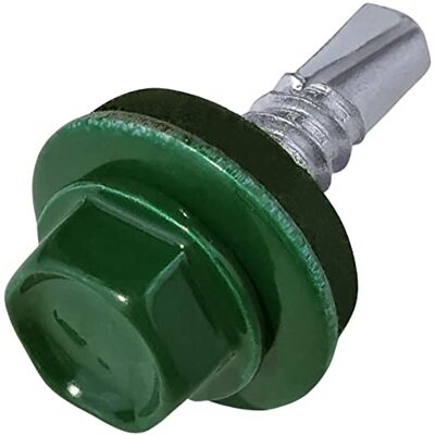 AERZETIX C57178 Lot de 50 Vis autoperceuse Ø4.8x19 mm + rondelle d'étanchéité EPDM peint en couleur vert mousse RAL 6005 empreinte de la tête 8 mm hexagonale en acier - Publicité AERZETIX C57178 Lot de 50 Vis autoperceuse Ø4.8x19 mm + rondelle d'étanchéité EPDM peint en couleur vert mousse RAL 6005 empreinte de la tête 8 mm hexagonale en acier - Publicité