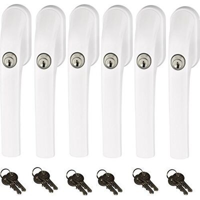ABUS FG300 Poignée de Fenêtre verrouillable, blanc, En Ensemble 6 Pièces toutes s'ouvrant avec la même clé avec total 12 clé - Publicité ABUS FG300 Poignée de Fenêtre verrouillable, blanc, En Ensemble 6 Pièces toutes s'ouvrant avec la même clé avec total 12 clé - Publicité