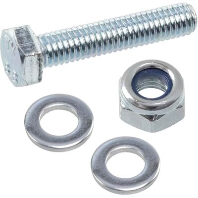 AERZETIX Kit de 25 boulons M6x30 mm à tête hexagonale + 50 rondelles + 25 écrous autobloquants hexagonaux M6 pour assemblage bricolage et fixation légère en acier - Publicité AERZETIX Kit de 25 boulons M6x30 mm à tête hexagonale + 50 rondelles + 25 écrous autobloquants hexagonaux M6 pour assemblage bricolage et fixation légère en acier - Publicité