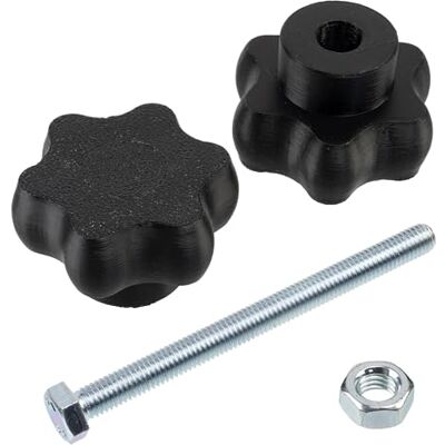 AERZETIX Kit de 8 boutons molettes poignées de serrage M8 en forme d'étoile en plastique noir + 4 vis M8x100 mm à 6 pans et 4 écrous M8 hexagonaux plage de serrage maximale 62 mm - Publicité AERZETIX Kit de 8 boutons molettes poignées de serrage M8 en forme d'étoile en plastique noir + 4 vis M8x100 mm à 6 pans et 4 écrous M8 hexagonaux plage de serrage maximale 62 mm - Publicité