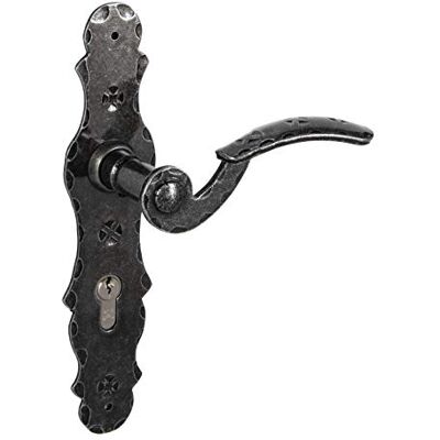 Gedotec Plaque longue Garniture de poignée en fer forgé noir 1 pièce Ferrure de porte antique Poignée de porte BERN Garniture de poignée de porte pour portes intérieures PZ 72 mm cylindre - Publicité Gedotec Plaque longue Garniture de poignée en fer forgé noir 1 pièce Ferrure de porte antique Poignée de porte BERN Garniture de poignée de porte pour portes intérieures PZ 72 mm cylindre - Publicité
