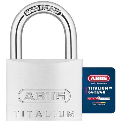 ABUS Titalium 64TI/40 Jeu de 3, même combinaison Cadenas de cave avec corps de serrure en aluminium spécial anse en acier trempé Niveau de sécurité 5 - Publicité ABUS Titalium 64TI/40 Jeu de 3, même combinaison Cadenas de cave avec corps de serrure en aluminium spécial anse en acier trempé Niveau de sécurité 5 - Publicité