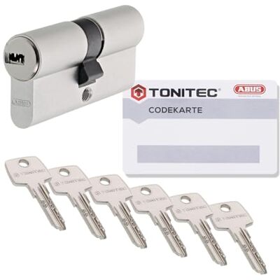 ABUS Cylindre de serrure profilé EC550 à combinaisons multiples avec 5 clés et carte CodeCard ToniTec® - Publicité ABUS Cylindre de serrure profilé EC550 à combinaisons multiples avec 5 clés et carte CodeCard ToniTec® - Publicité