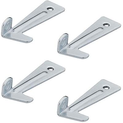 Gedotec Lot de 4 crochets de fermeture Ferrures en acier nickelé Accessoires pour ferrures de table extensible 4 pièces - Publicité Gedotec Lot de 4 crochets de fermeture Ferrures en acier nickelé Accessoires pour ferrures de table extensible 4 pièces - Publicité
