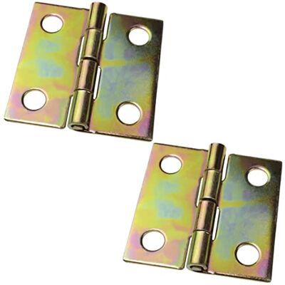 AERZETIX C58714 Lot de 2 petites-charnières 25x25x1 mm pour porte de boîte à bijoux, petit coffret, boîte à outils, boîte aux lettres en acier zingué - Publicité AERZETIX C58714 Lot de 2 petites-charnières 25x25x1 mm pour porte de boîte à bijoux, petit coffret, boîte à outils, boîte aux lettres en acier zingué - Publicité
